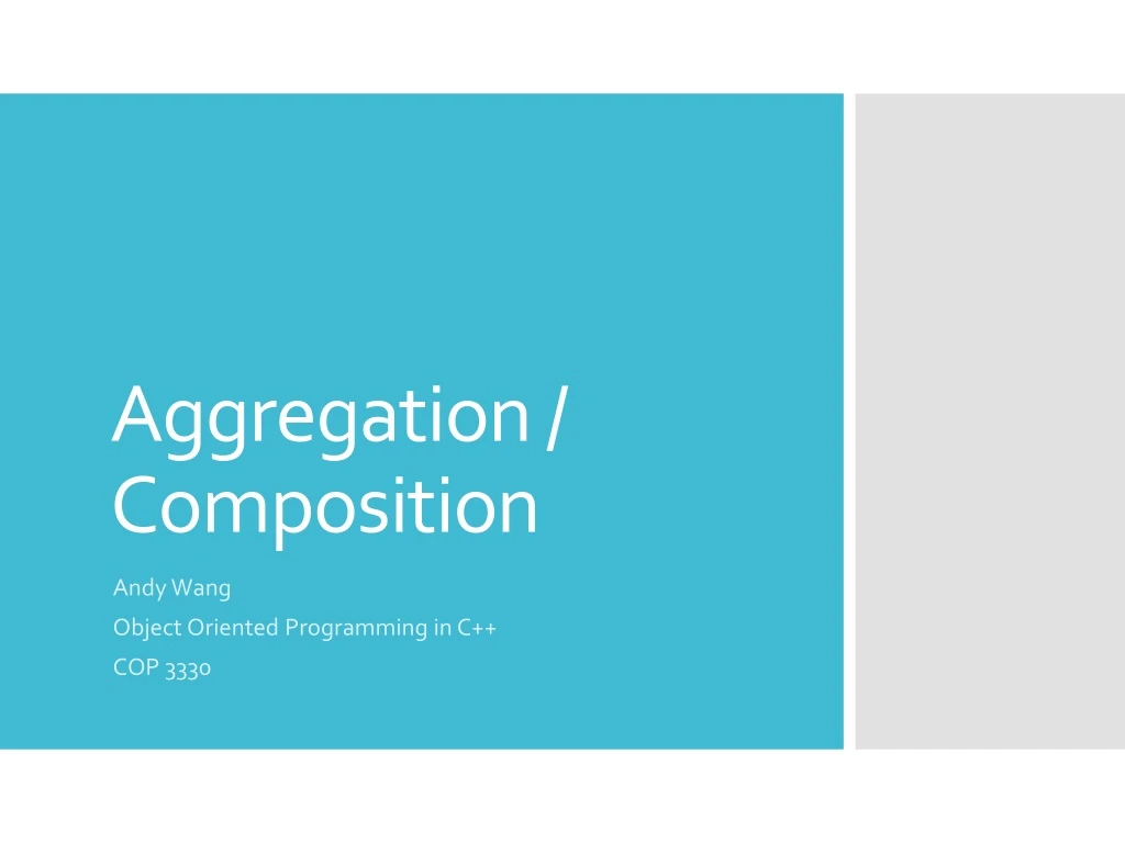 aggregation composition