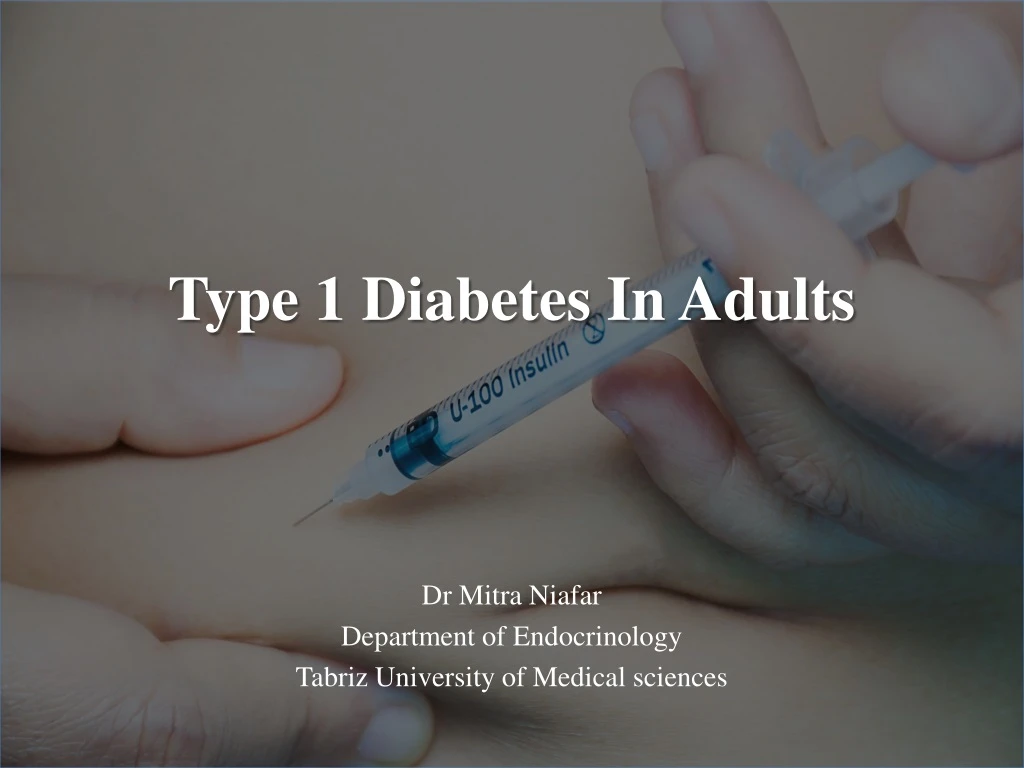 type 1 diabetes in adults