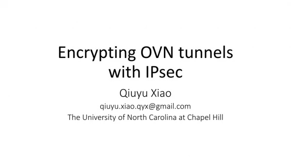 Encrypting OVN tunnels with IPsec