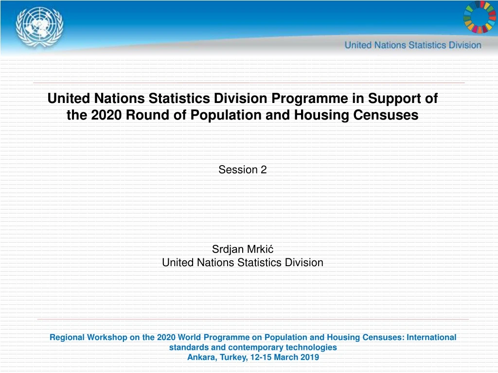 united nations statistics division programme
