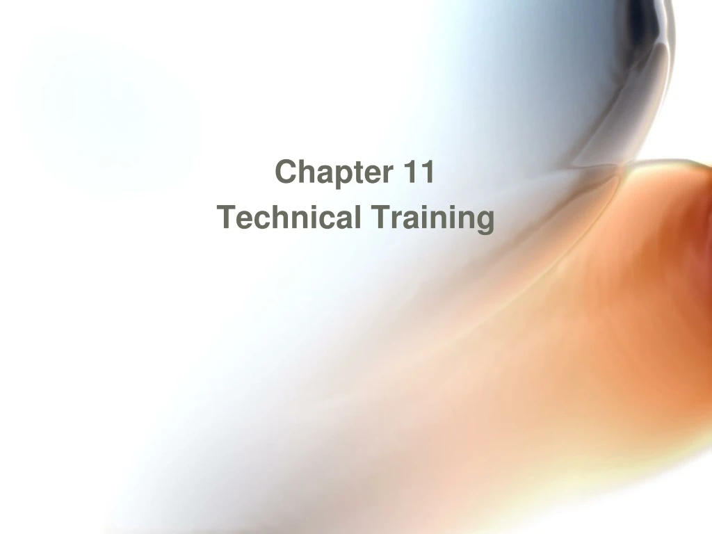 chapter 11 technical training