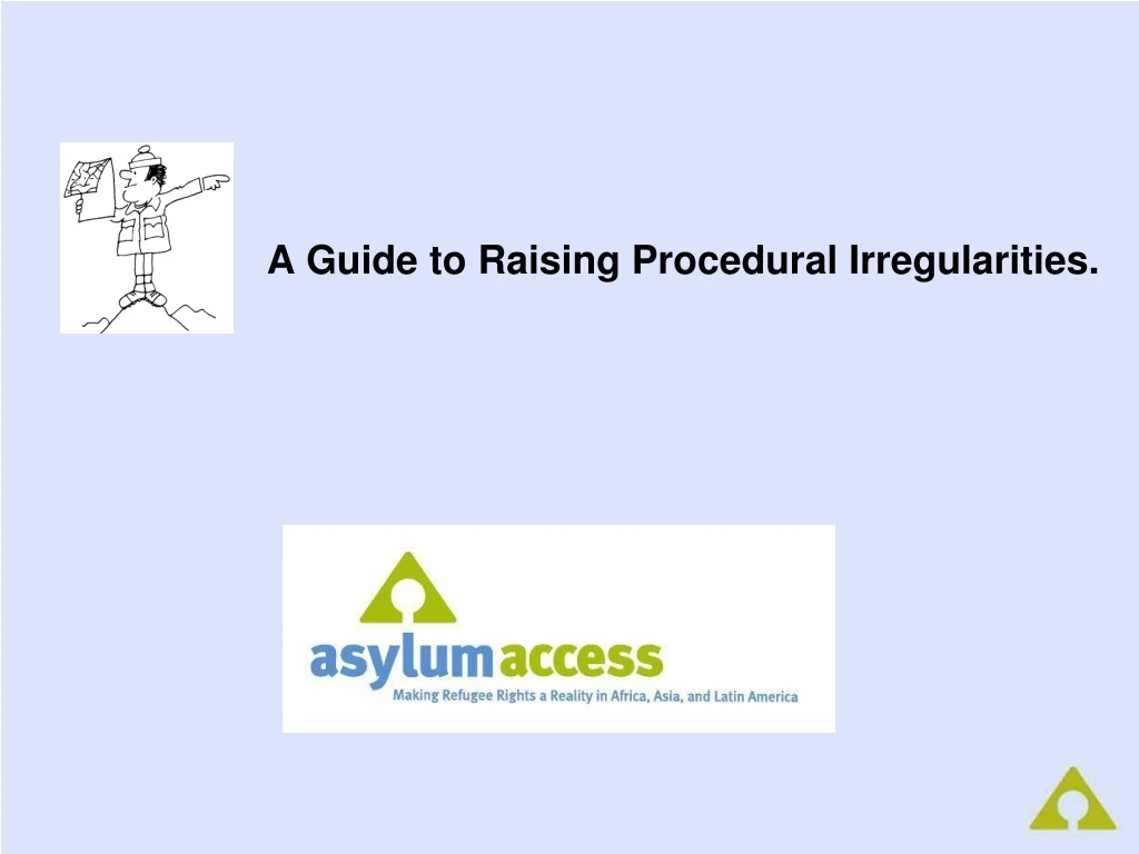 a guide to raising procedural irregularities