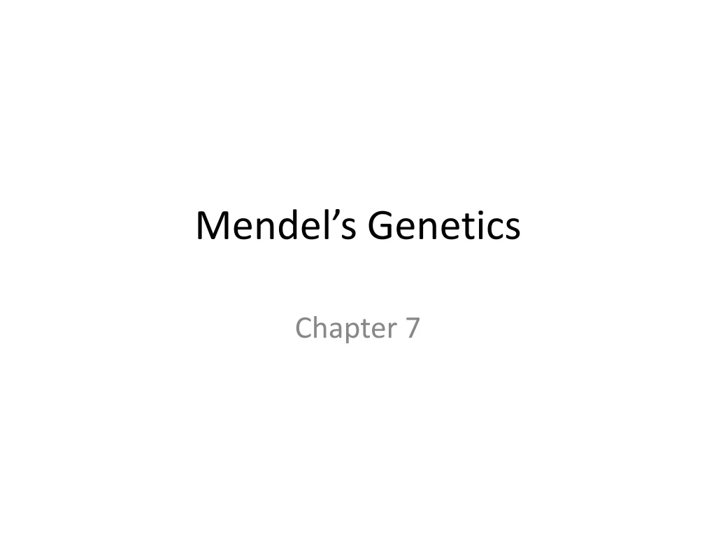 mendel s genetics