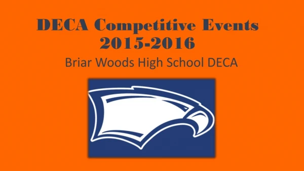 DECA Competitive Events 2015-2016