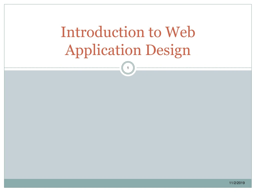 introduction to web application design