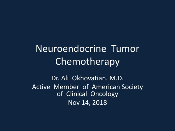 Neuroendocrine Tumor Chemotherapy