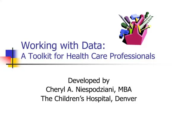 Working with Data: A Toolkit for Health Care Professionals