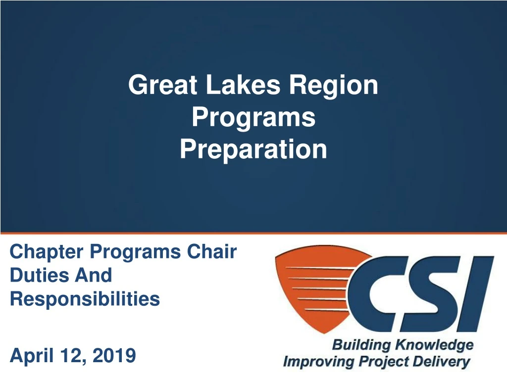 great lakes region programs preparation