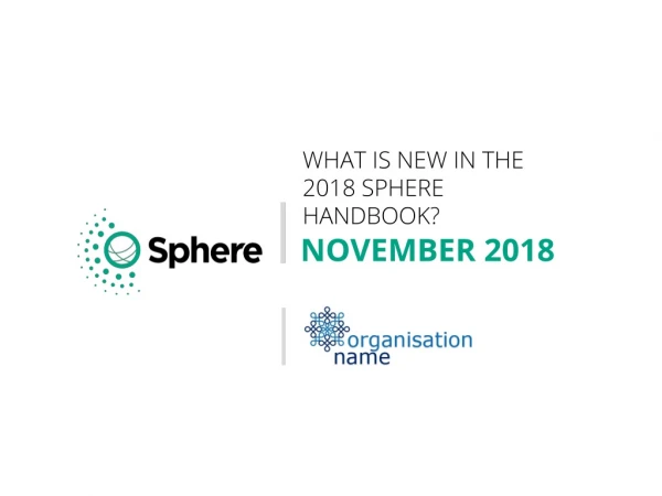 What is New in the 2018 Sphere Handbook?