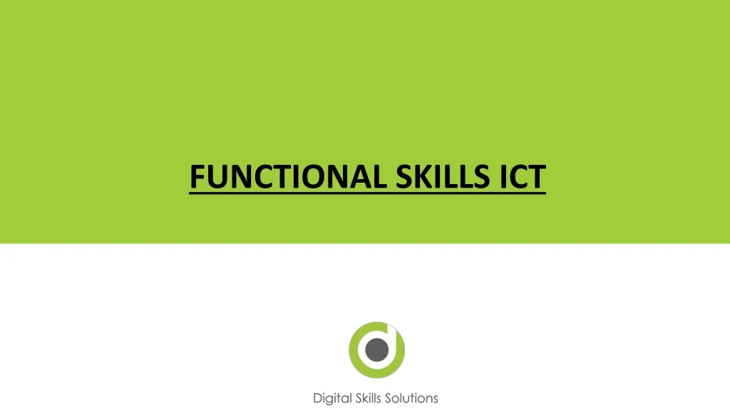 functional skills ict