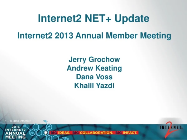 Internet2 NET+ Update