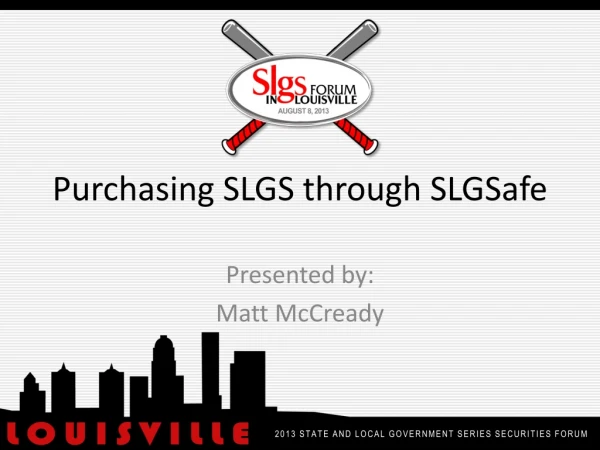 Purchasing SLGS through SLGSafe