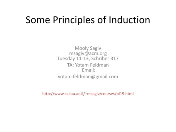 Some Principles of Induction