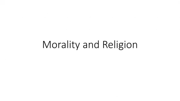 Morality and Religion