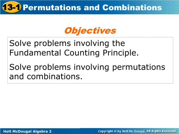 Solve problems involving the Fundamental Counting Principle.