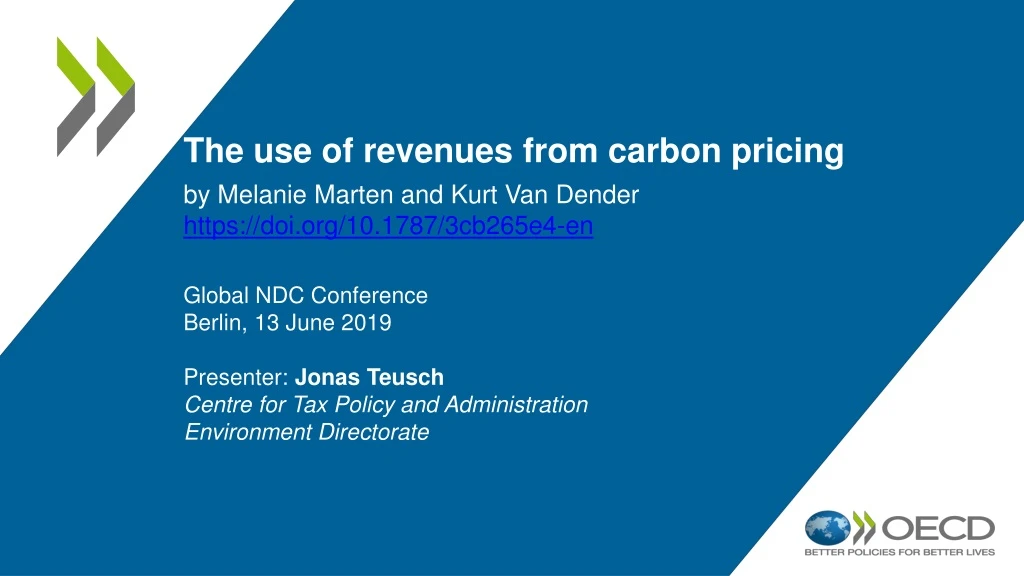 the use of revenues from carbon pricing