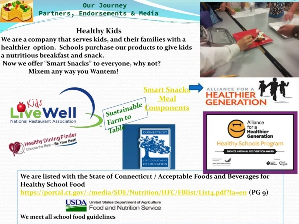 Our Journey Partners, Endorsements &amp; Media Healthy Kids