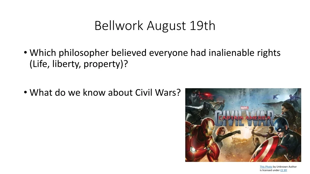 bellwork august 19th