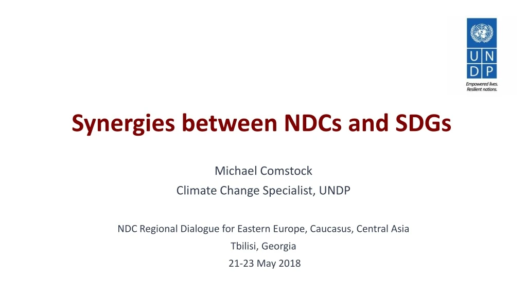 synergies between ndcs and sdgs