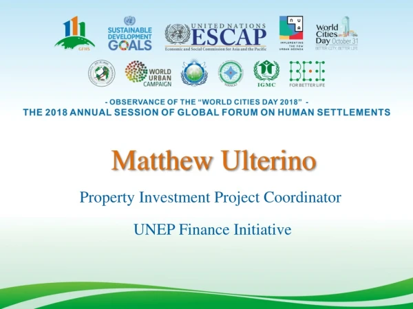 Property Investment Project Coordinator UNEP Finance Initiative
