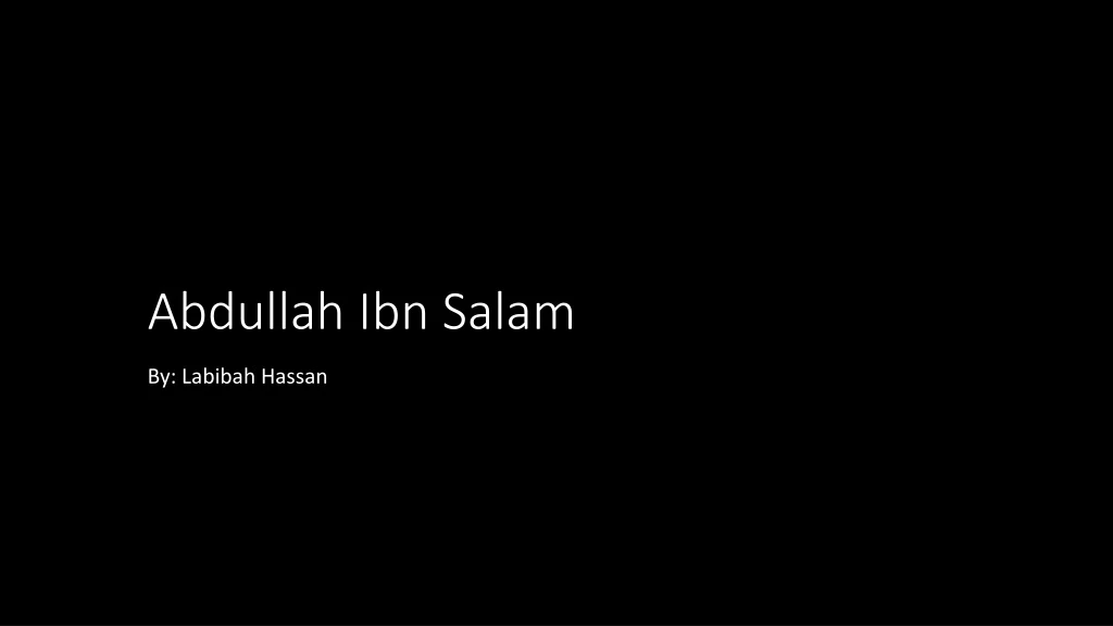 abdullah ibn salam