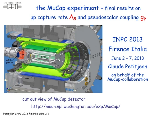 the MuCap experiment – final results on μ p capture rate Λ S and pseudoscalar coupling g P