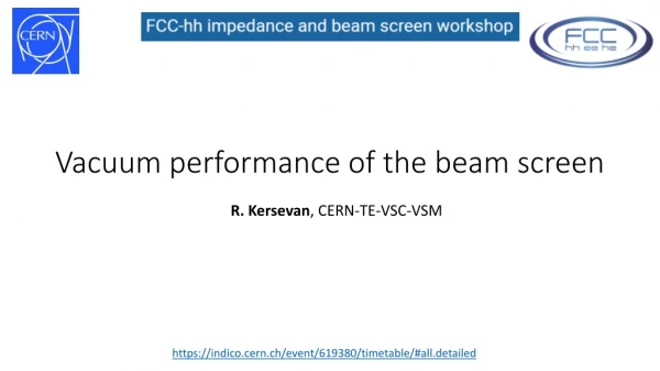 Vacuum performance of the beam screen