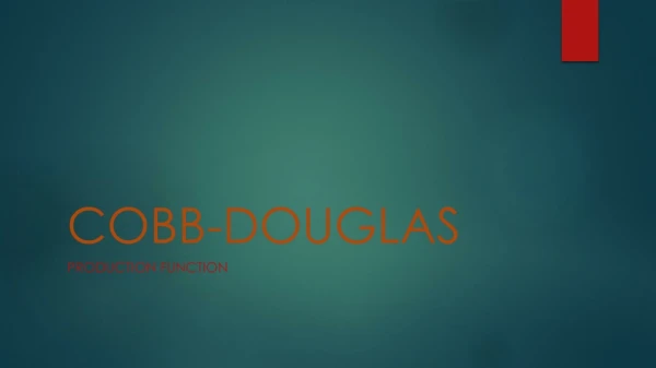 COBB-DOUGLAS
