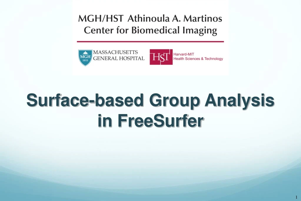 surface based group analysis in freesurfer
