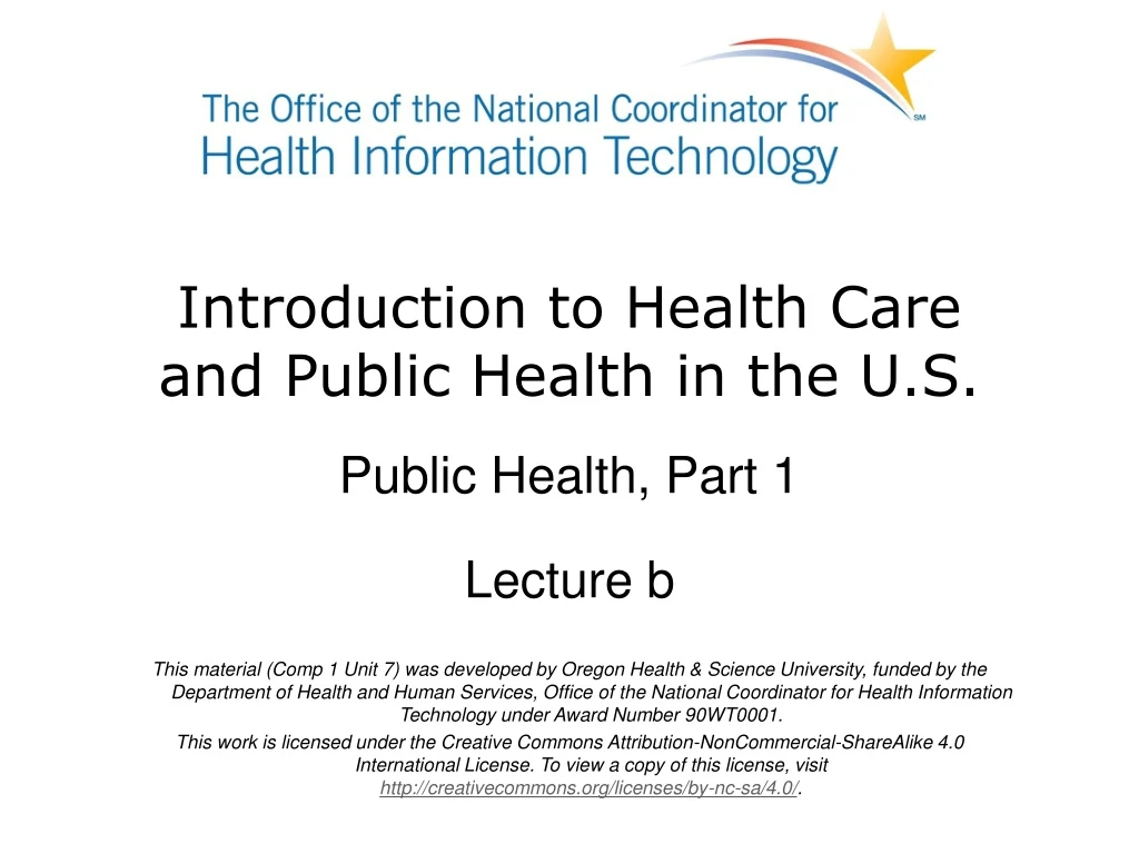 introduction to health care and public health in the u s