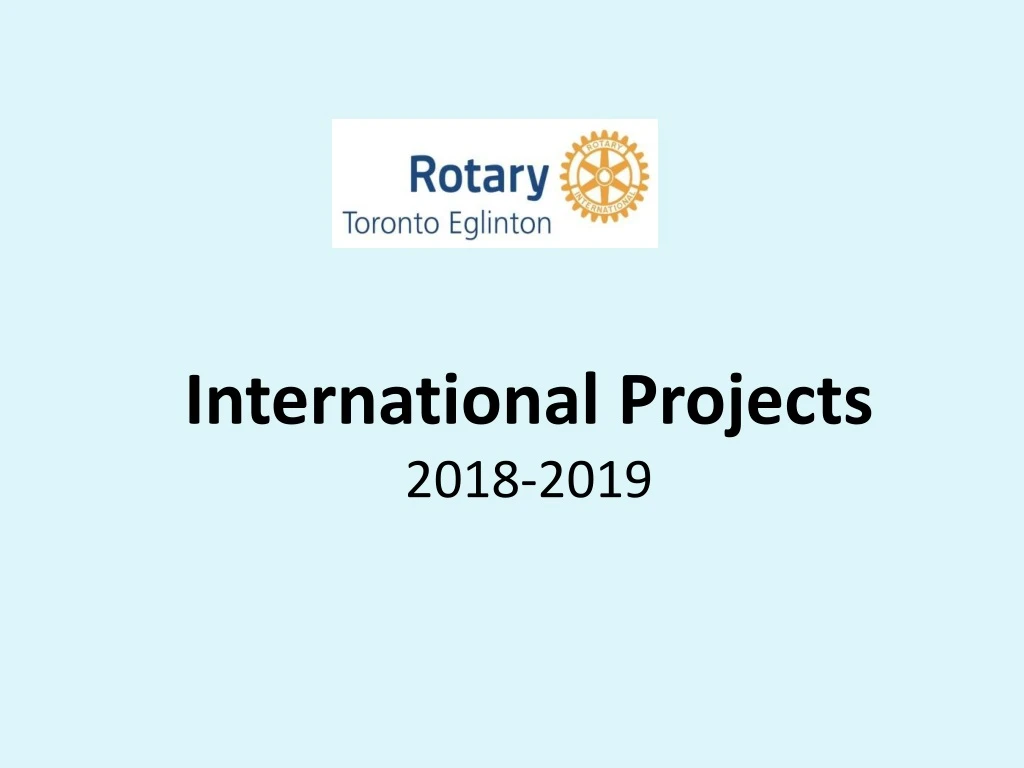 international projects 2018 2019