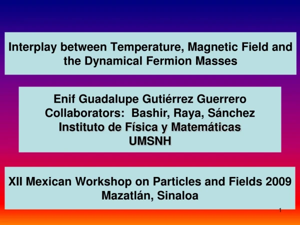 Interplay between Temperature, Magnetic Field and the Dynamical Fermion Masses