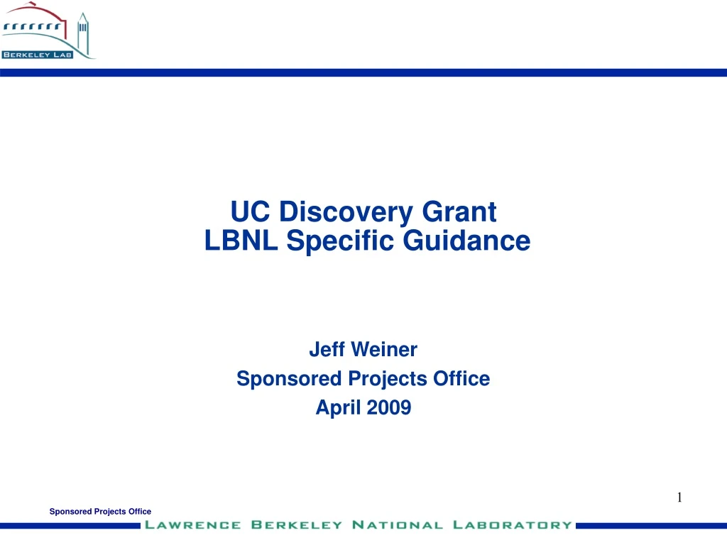 uc discovery grant lbnl specific guidance