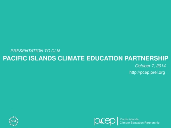 PACIFIC ISLANDS CLIMATE EDUCATION PARTNERSHIP
