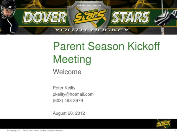 Parent Season Kickoff Meeting