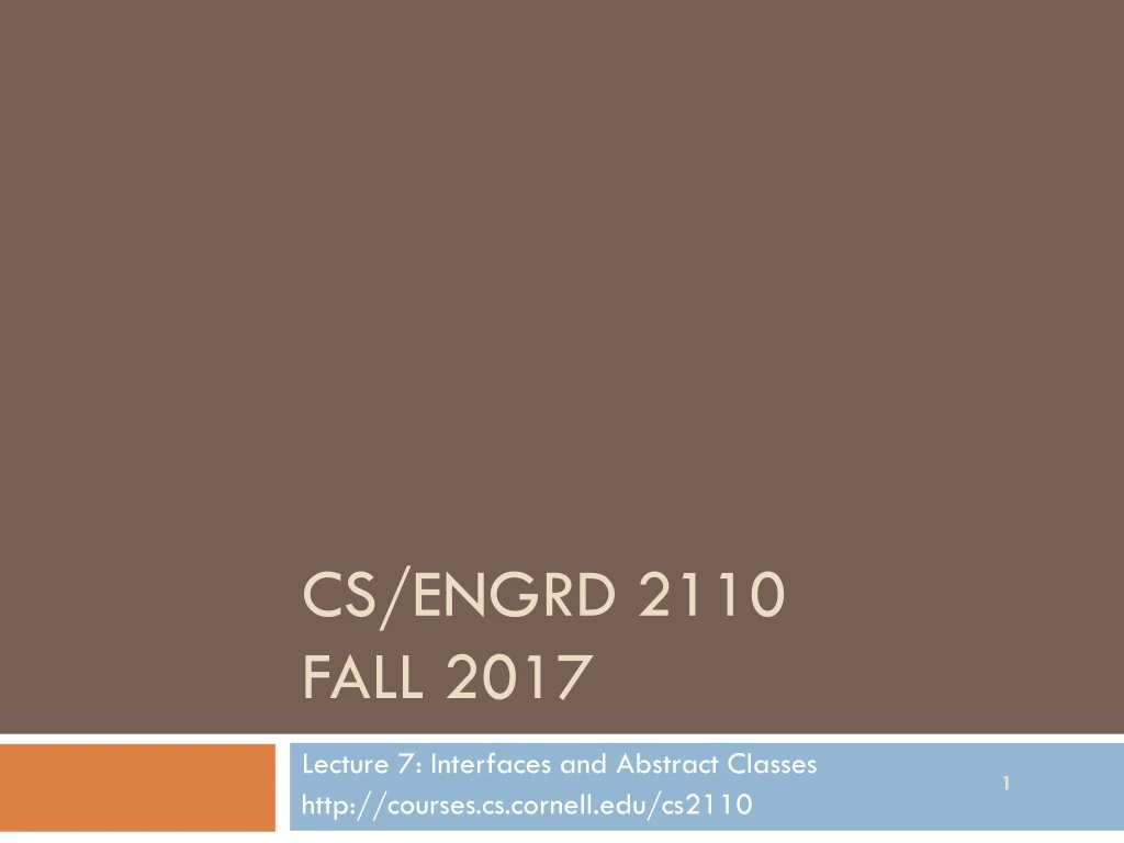 cs engrd 2110 fall 2017