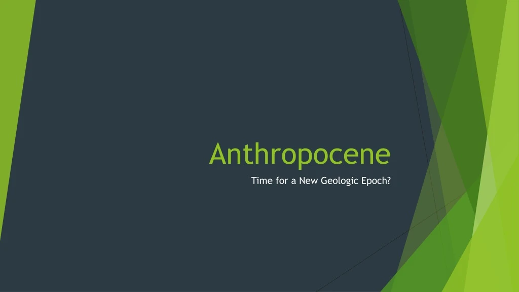 anthropocene