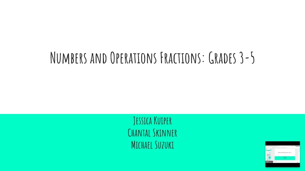 numbers and operations fractions grades 3 5