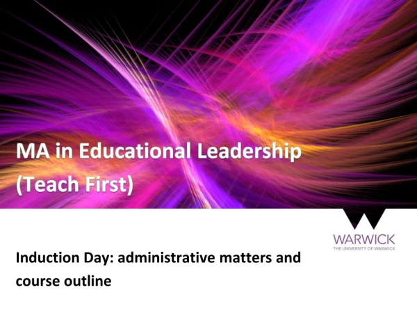 MA in Educational Leadership (Teach First)