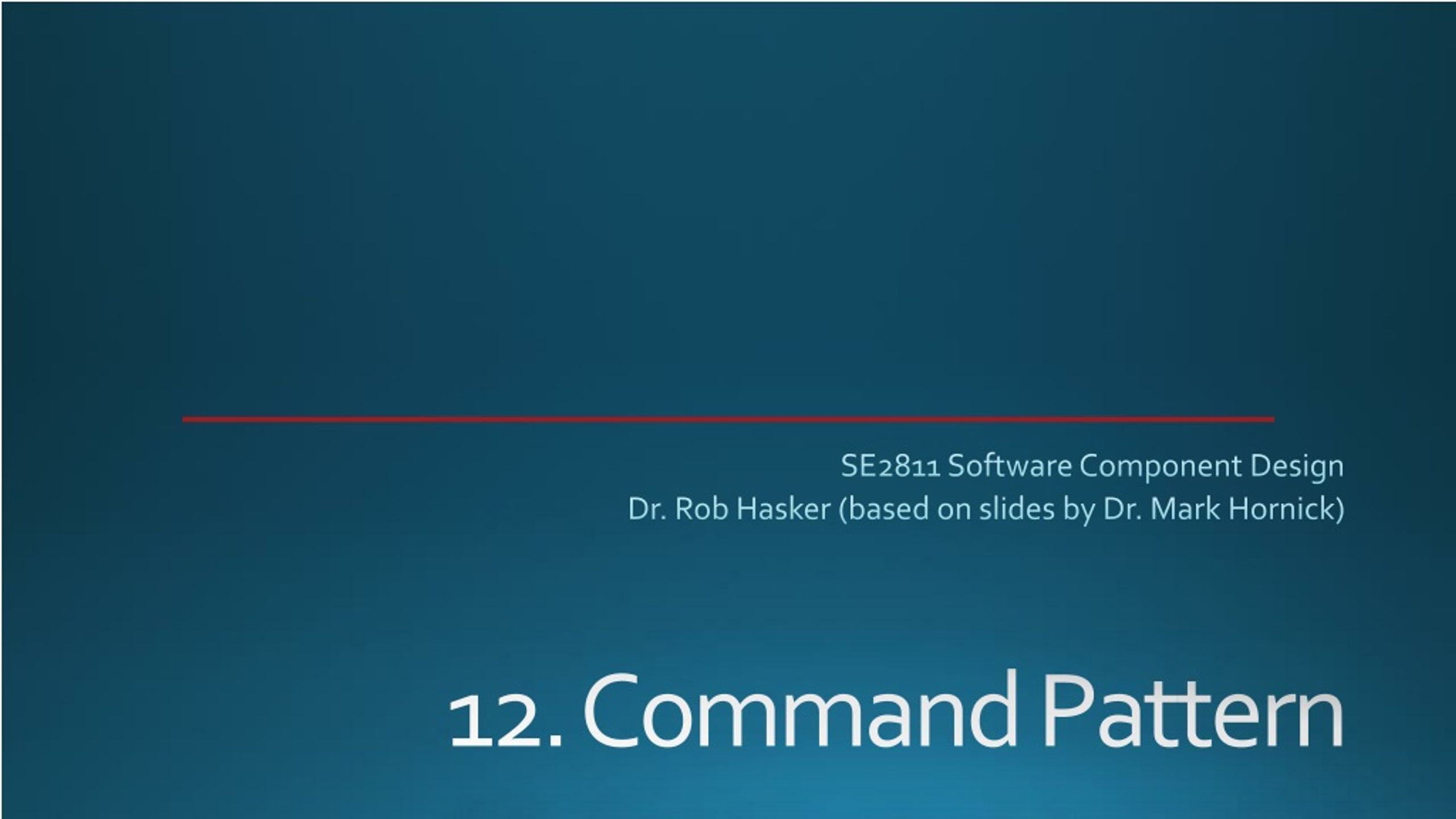 12. Command Pattern - slide 1