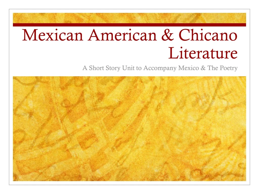 mexican american chicano literature