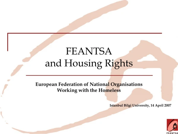 FEANTSA and Housing Rights