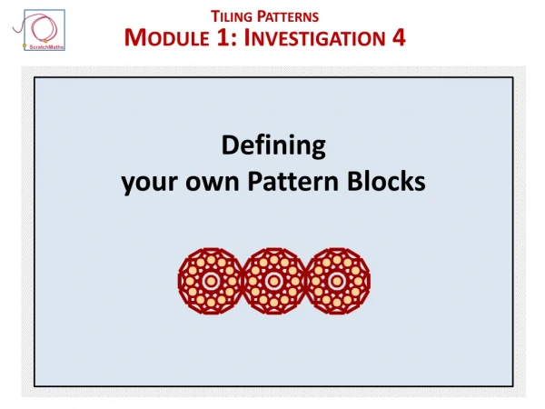 Defining your own Pattern Blocks
