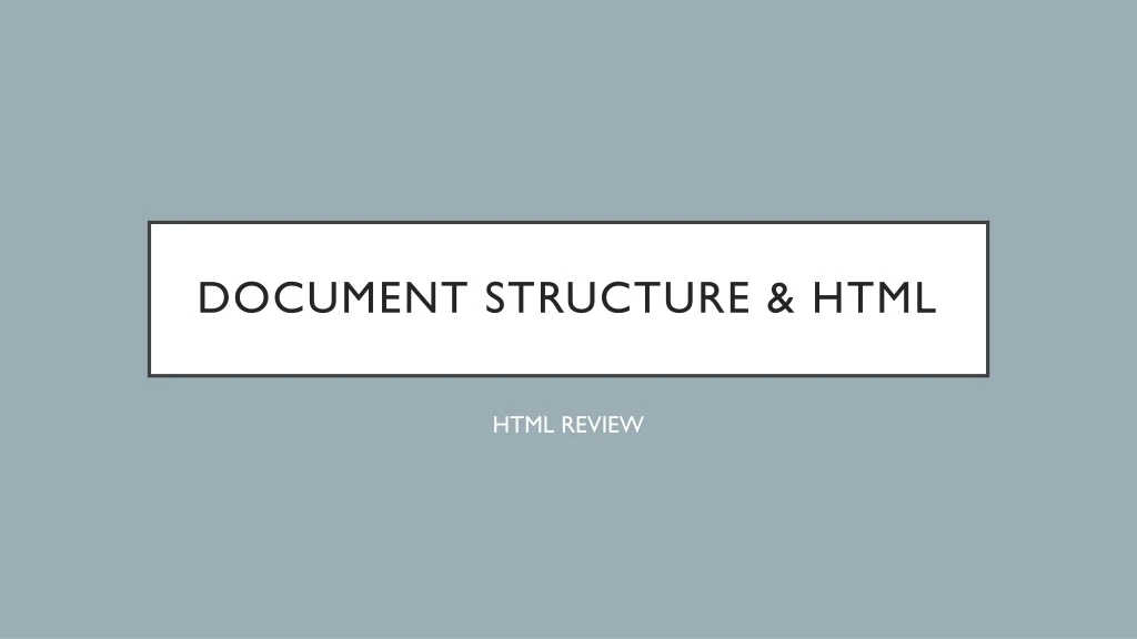 document structure html