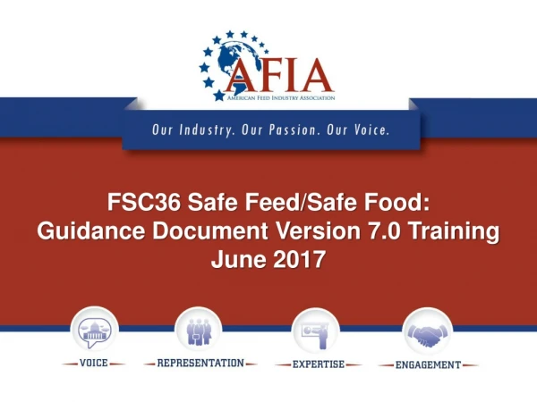 FSC36 Safe Feed/Safe Food: Guidance Document Version 7.0 Training June 2017