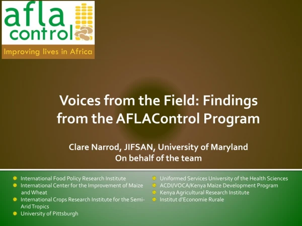 Voices from the Field: Findings from the AFLAControl Program