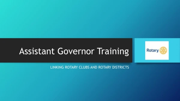 Assistant Governor Training