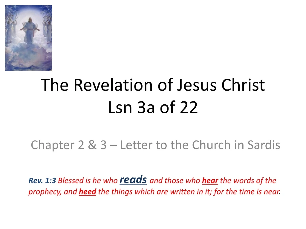 the revelation of jesus christ lsn 3a of 22