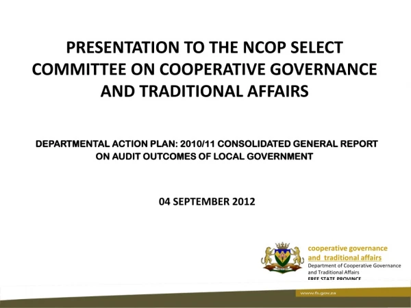 cooperative governance and traditional affairs