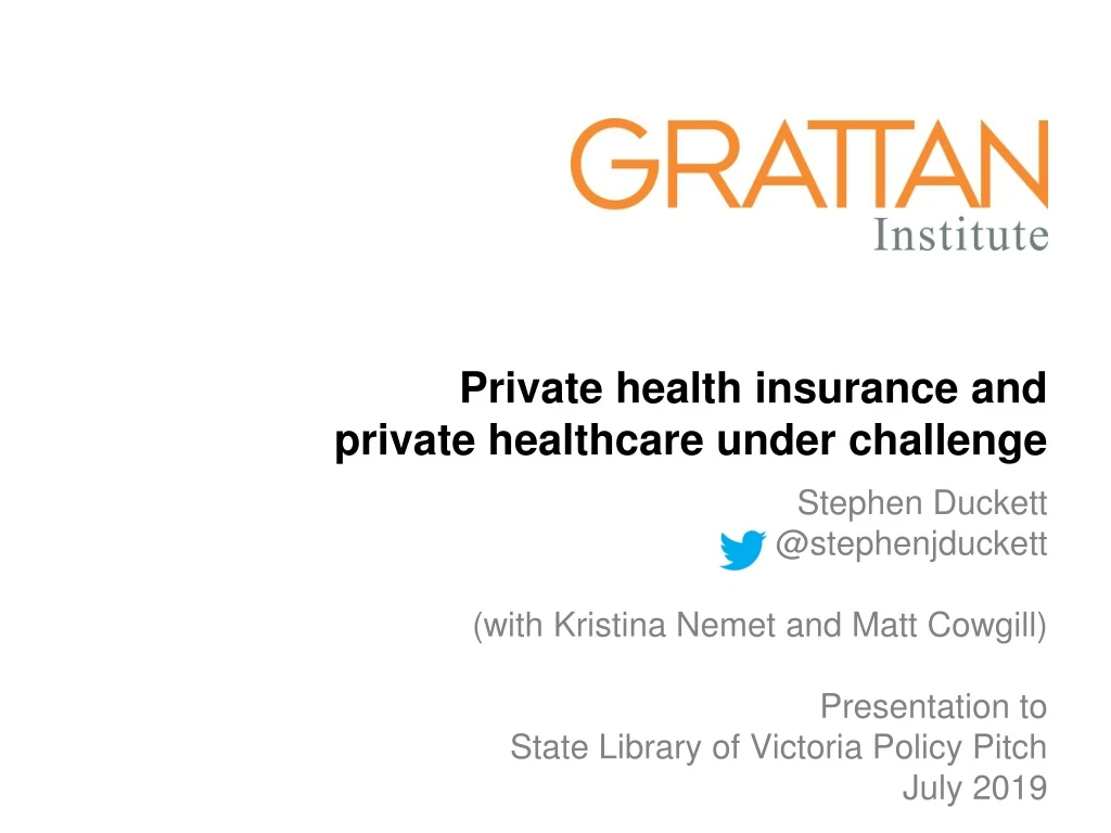 private health insurance and private healthcare under challenge